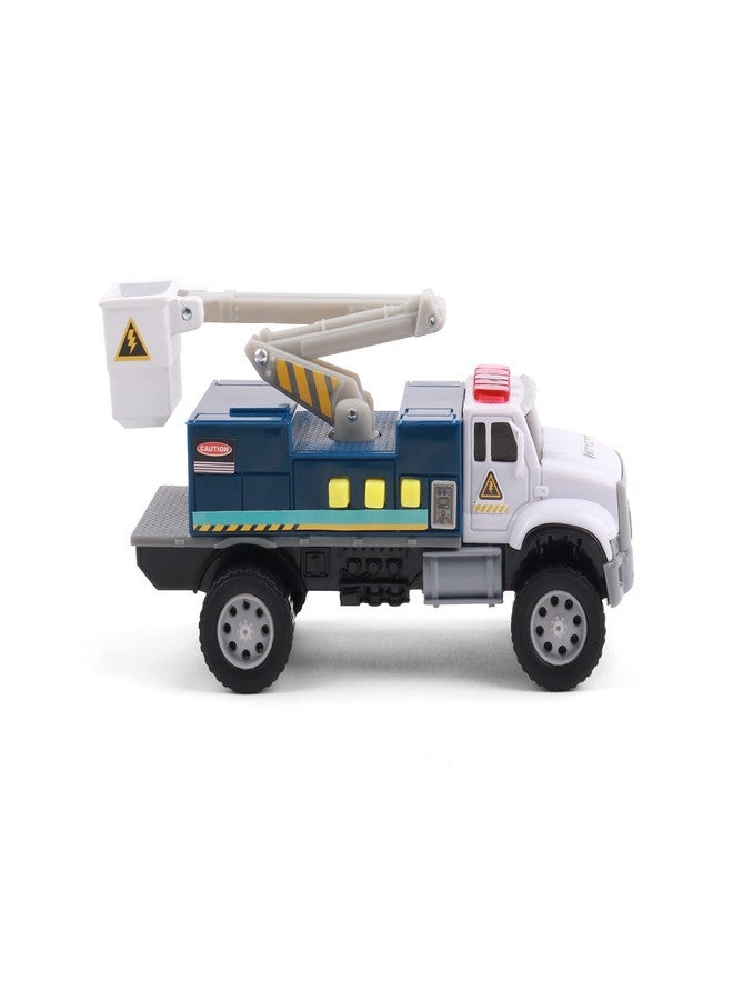 Mighty Fleet Toughest Minis 5" Cherry Picker Toy w/Lights & Sounds, Realistic Design & Batteries Included - Age 3+ - Image 4